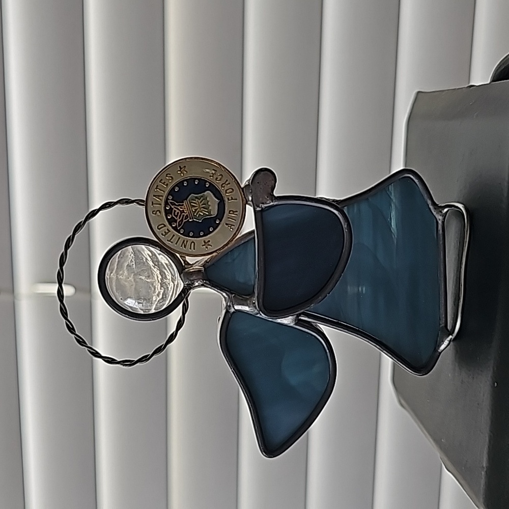 Air Force stained glass angel